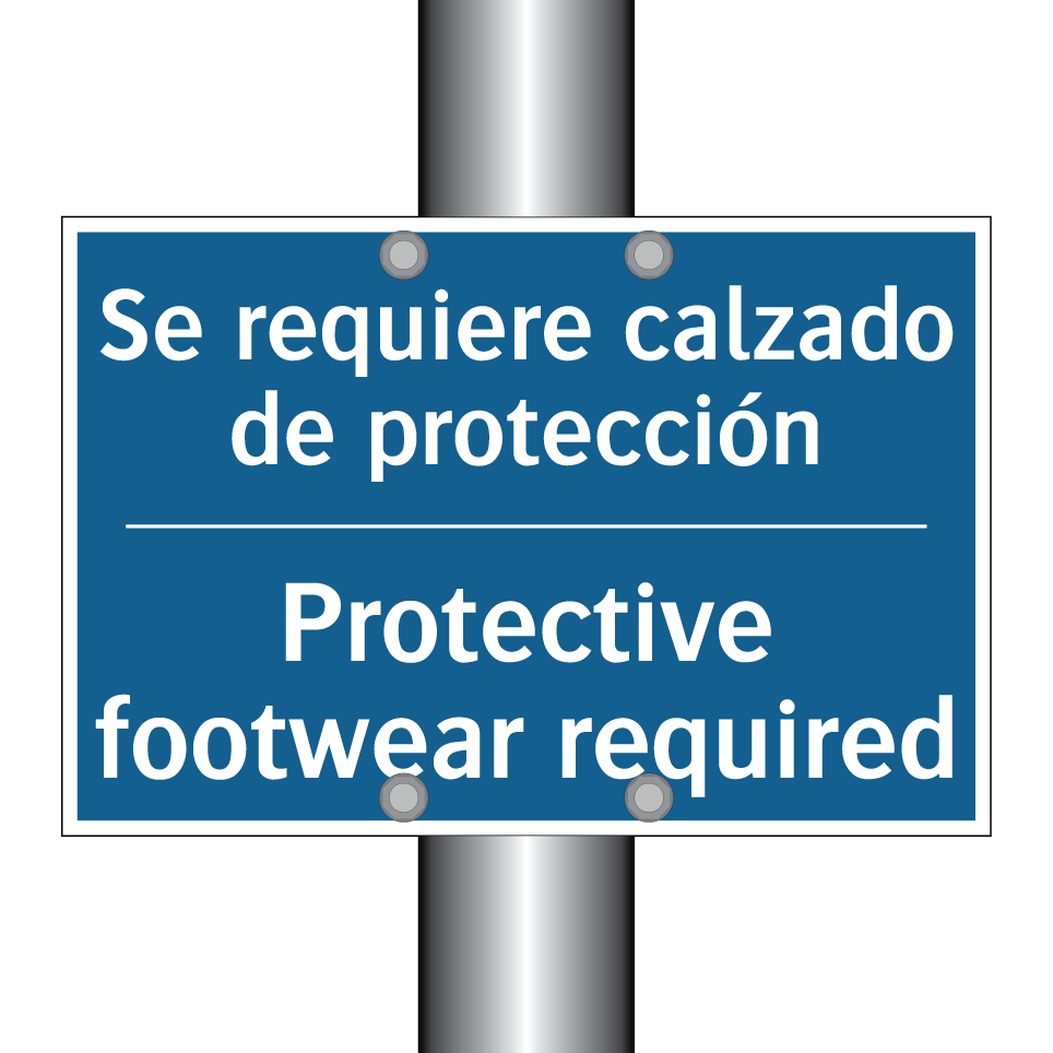 Se requiere calzado de protección /.../ - Protective footwear required