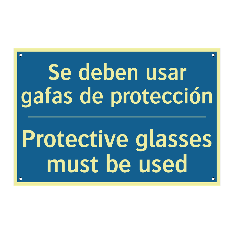 Se deben usar gafas de protección /.../ - Protective glasses must be used /.../