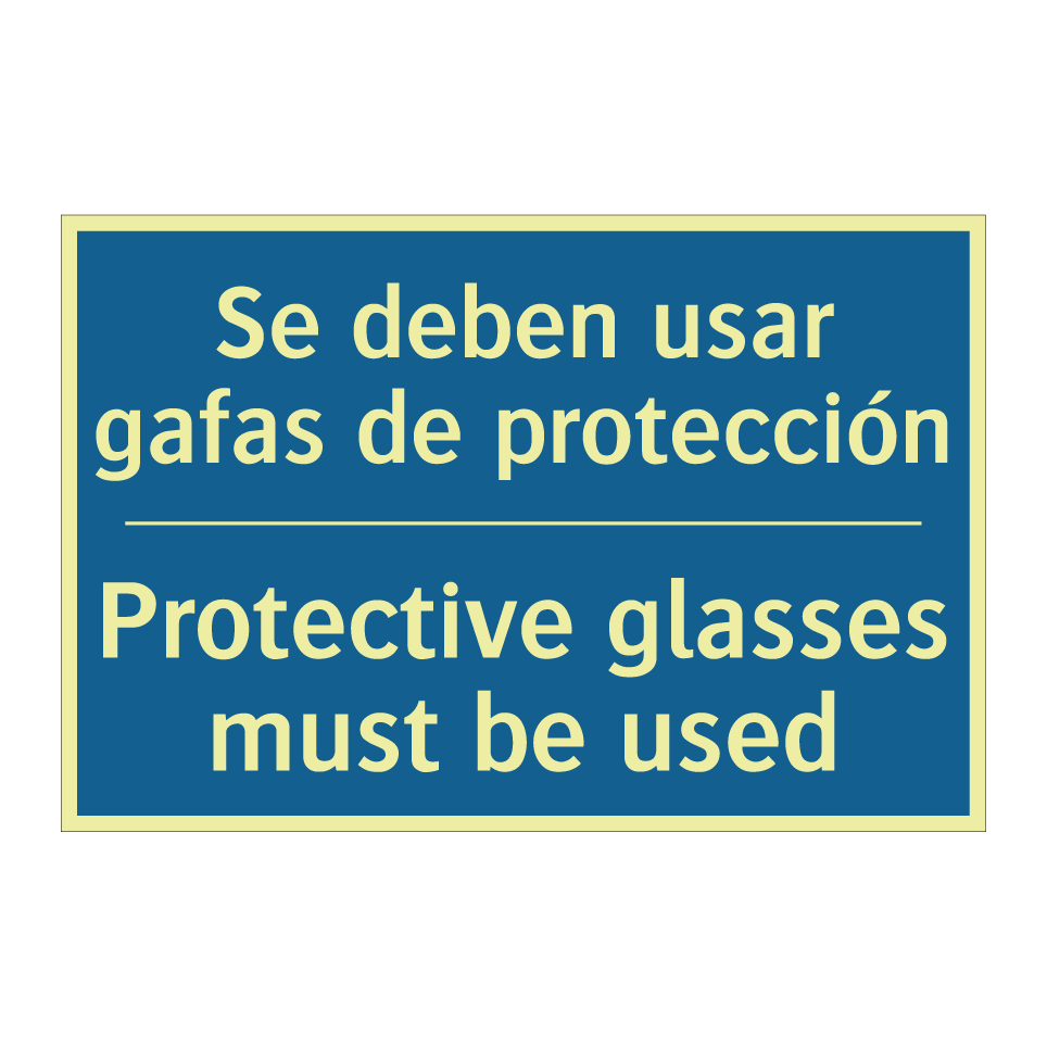 Se deben usar gafas de protección /.../ - Protective glasses must be used /.../