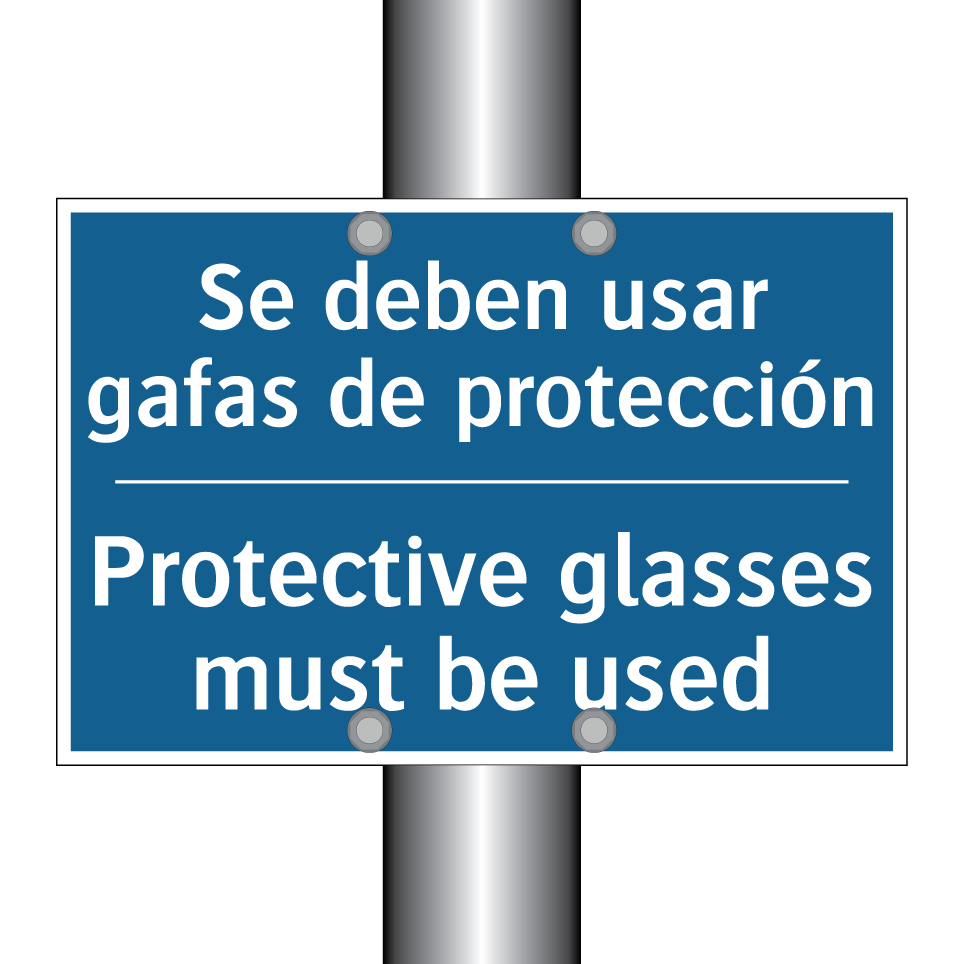 Se deben usar gafas de protección /.../ - Protective glasses must be used /.../