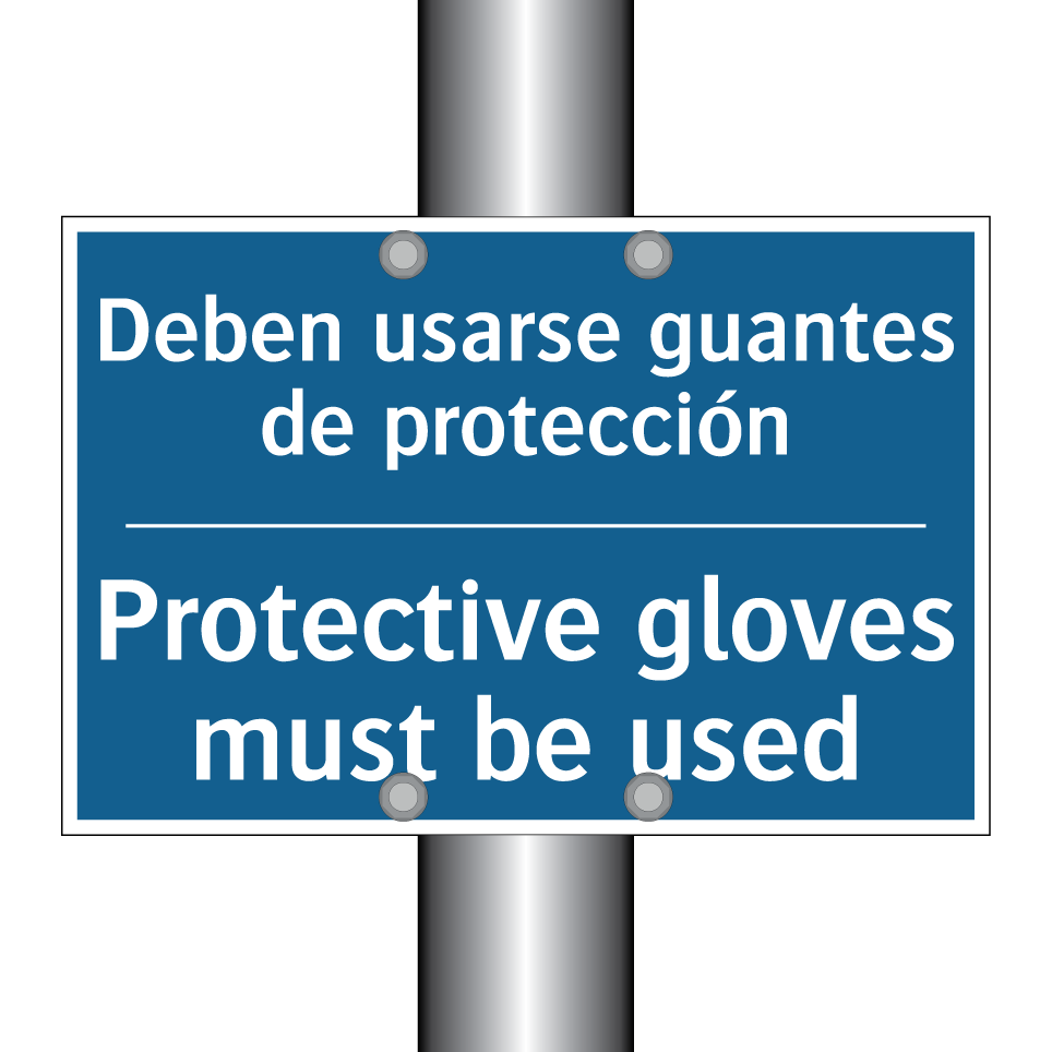 Deben usarse guantes de protección /.../ - Protective gloves must be used