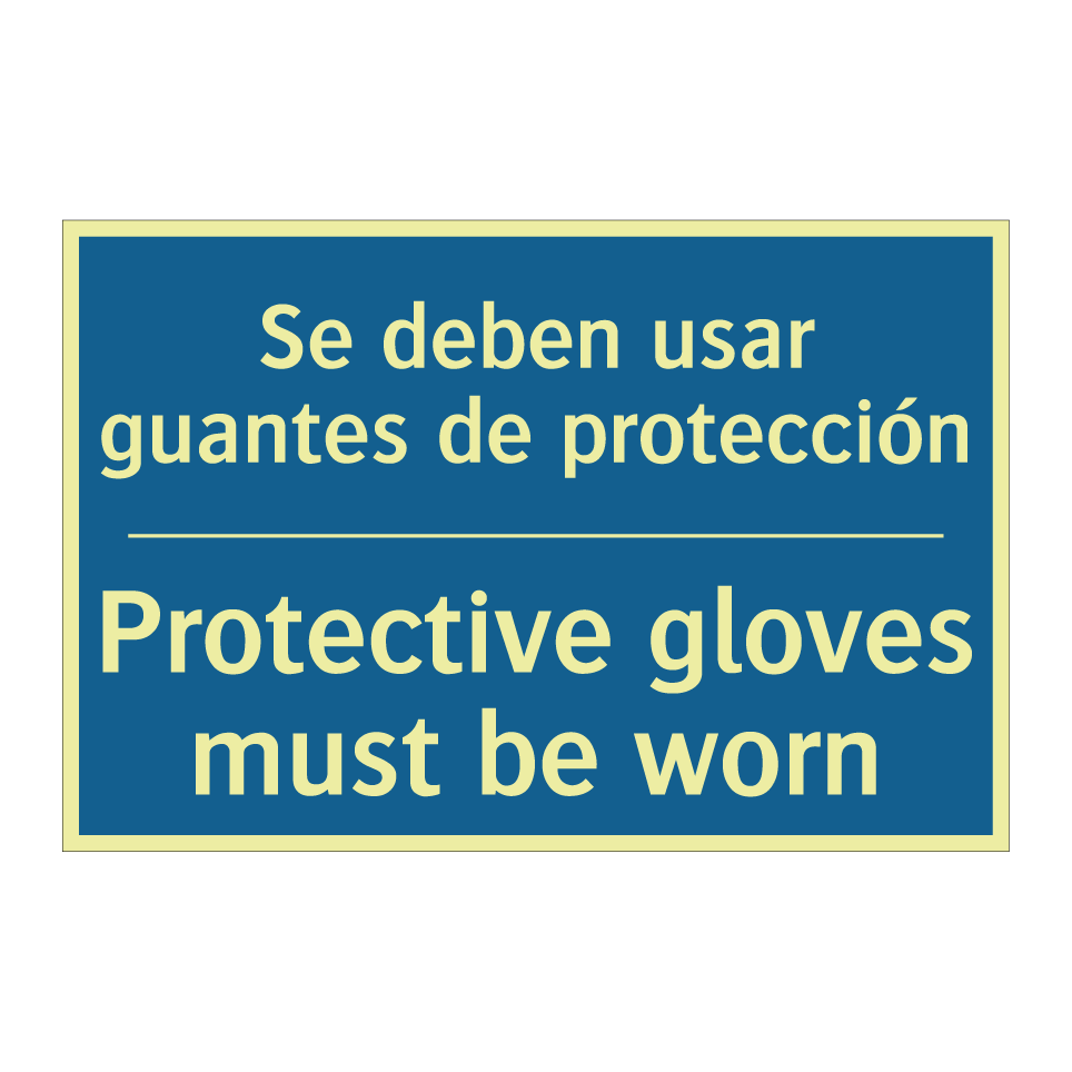 Se deben usar guantes de protección /.../ - Protective gloves must be worn