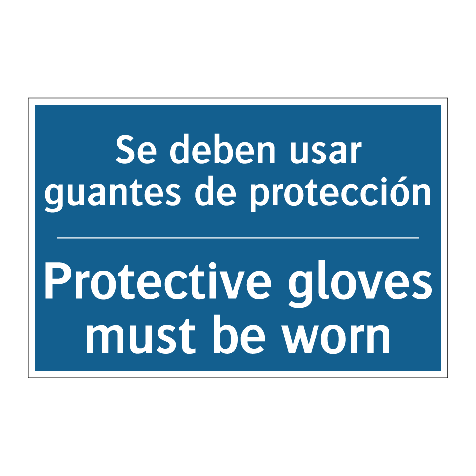 Se deben usar guantes de protección /.../ - Protective gloves must be worn