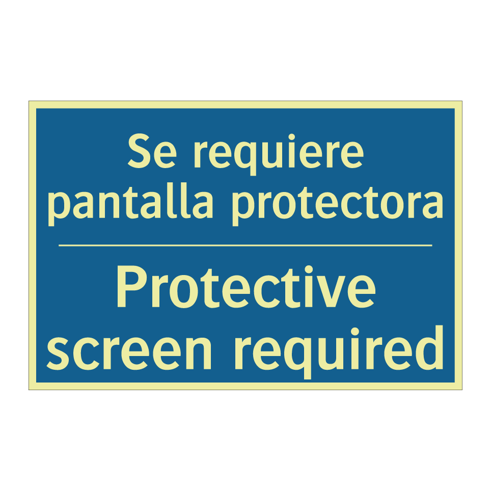 Se requiere pantalla protectora /.../ - Protective screen required