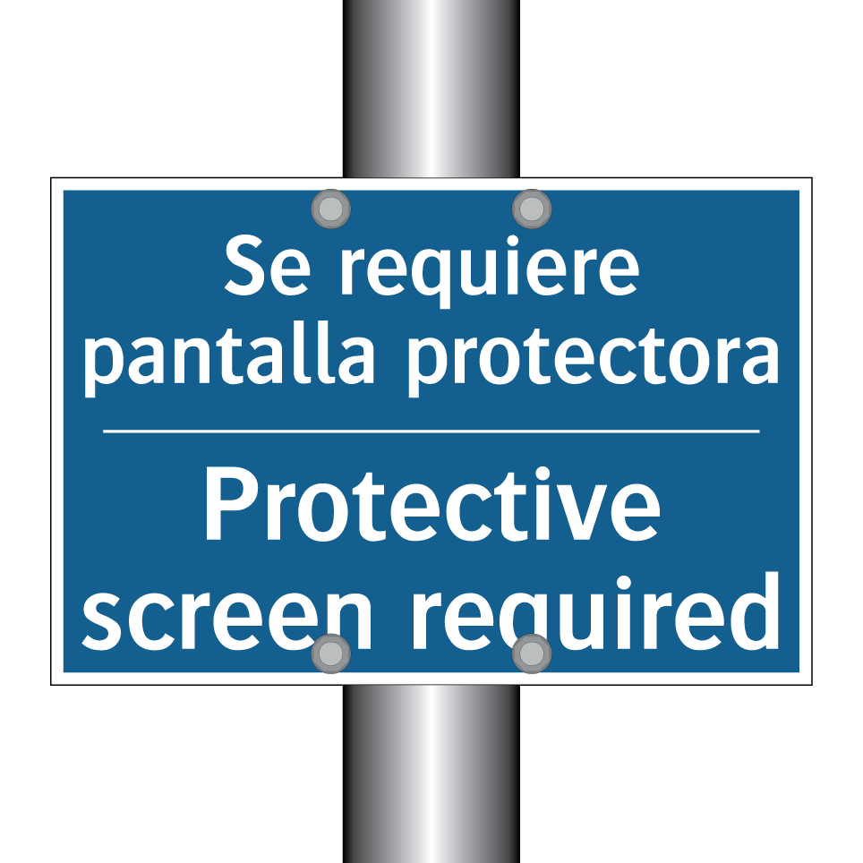 Se requiere pantalla protectora /.../ - Protective screen required