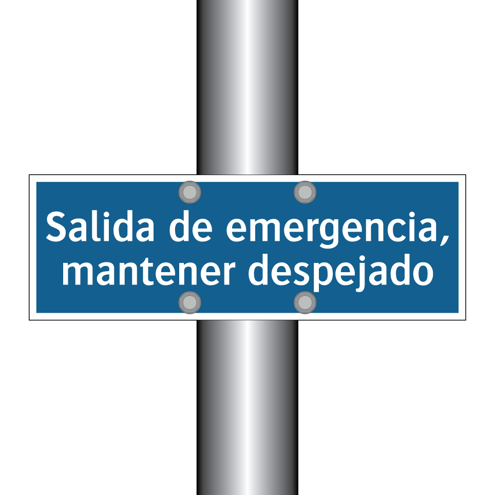 Salida de emergencia, mantener despejado