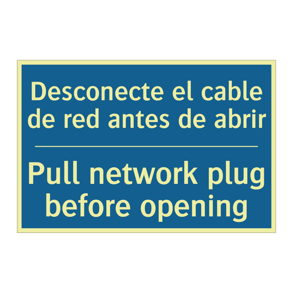 Desconecte el cable de red antes  /.../ - Pull network plug before opening /.../