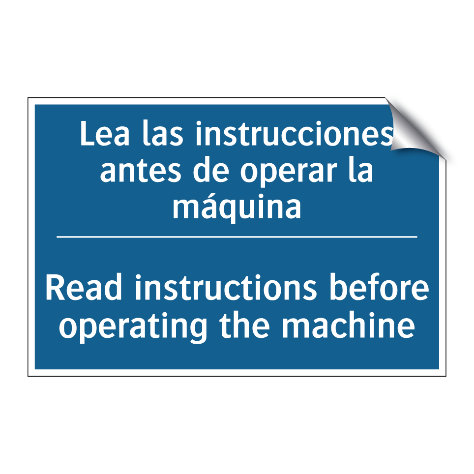 Lea las instrucciones antes de  /.../ - Read instructions before operating  /.../