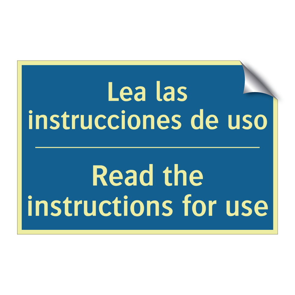 Lea las instrucciones de uso - Read the instructions for use
