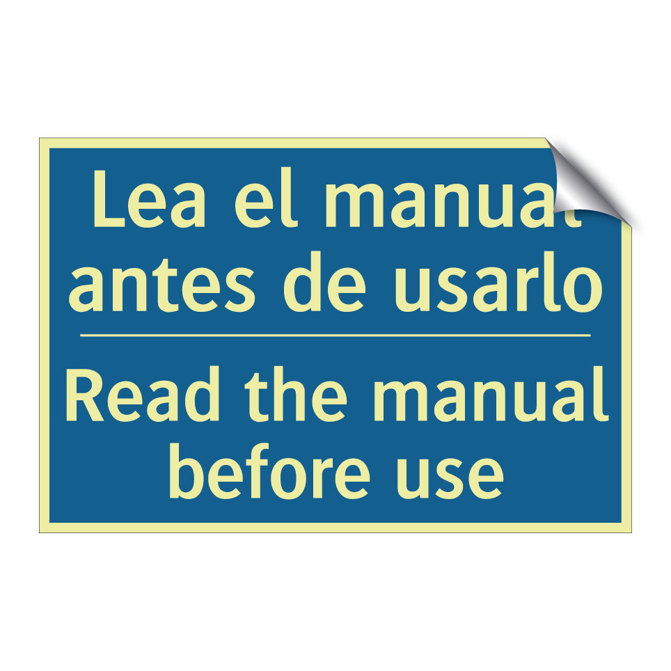 Lea el manual antes de usarlo - Read the manual before use