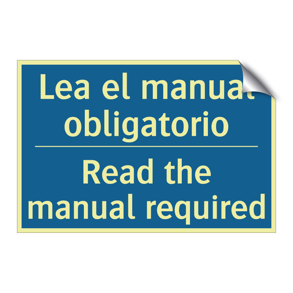 Lea el manual obligatorio - Read the manual required