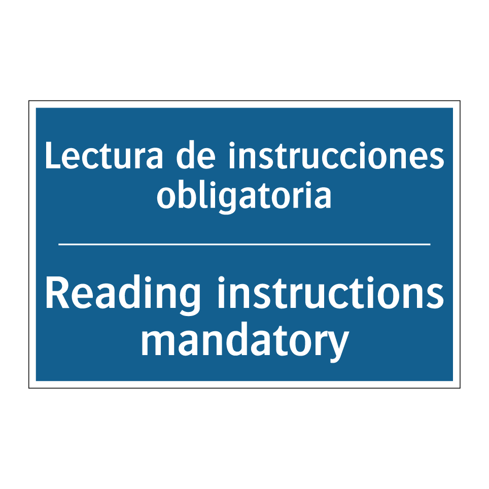 Lectura de instrucciones obligatoria /.../ - Reading instructions mandatory
