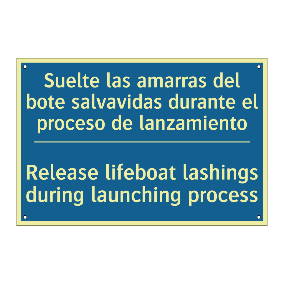 Suelte las amarras del bote salvavidas  /.../ - Release lifeboat lashings during  /.../