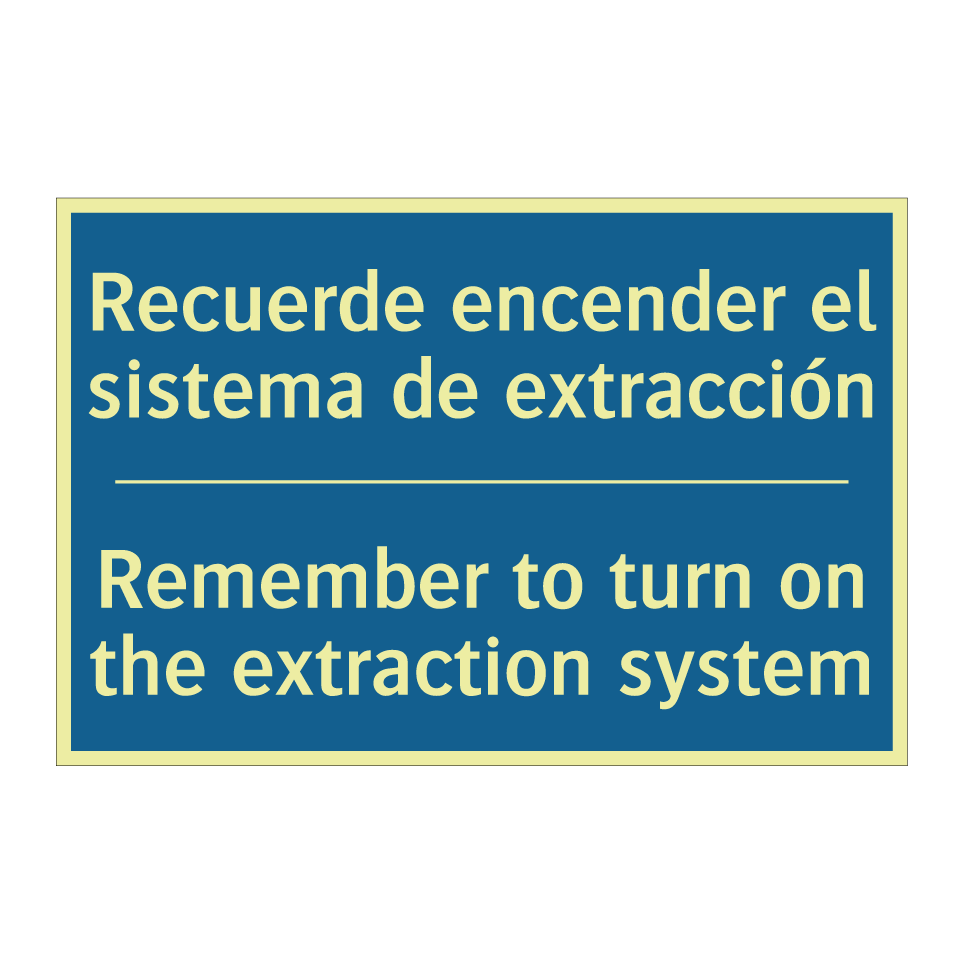 Recuerde encender el sistema de  /.../ - Remember to turn on the extraction  /.../