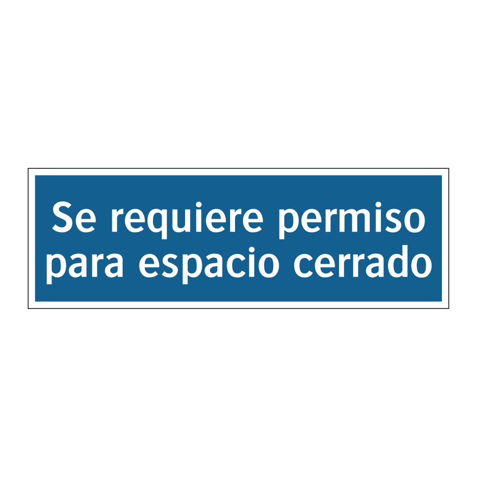 Se requiere permiso para espacio cerrado