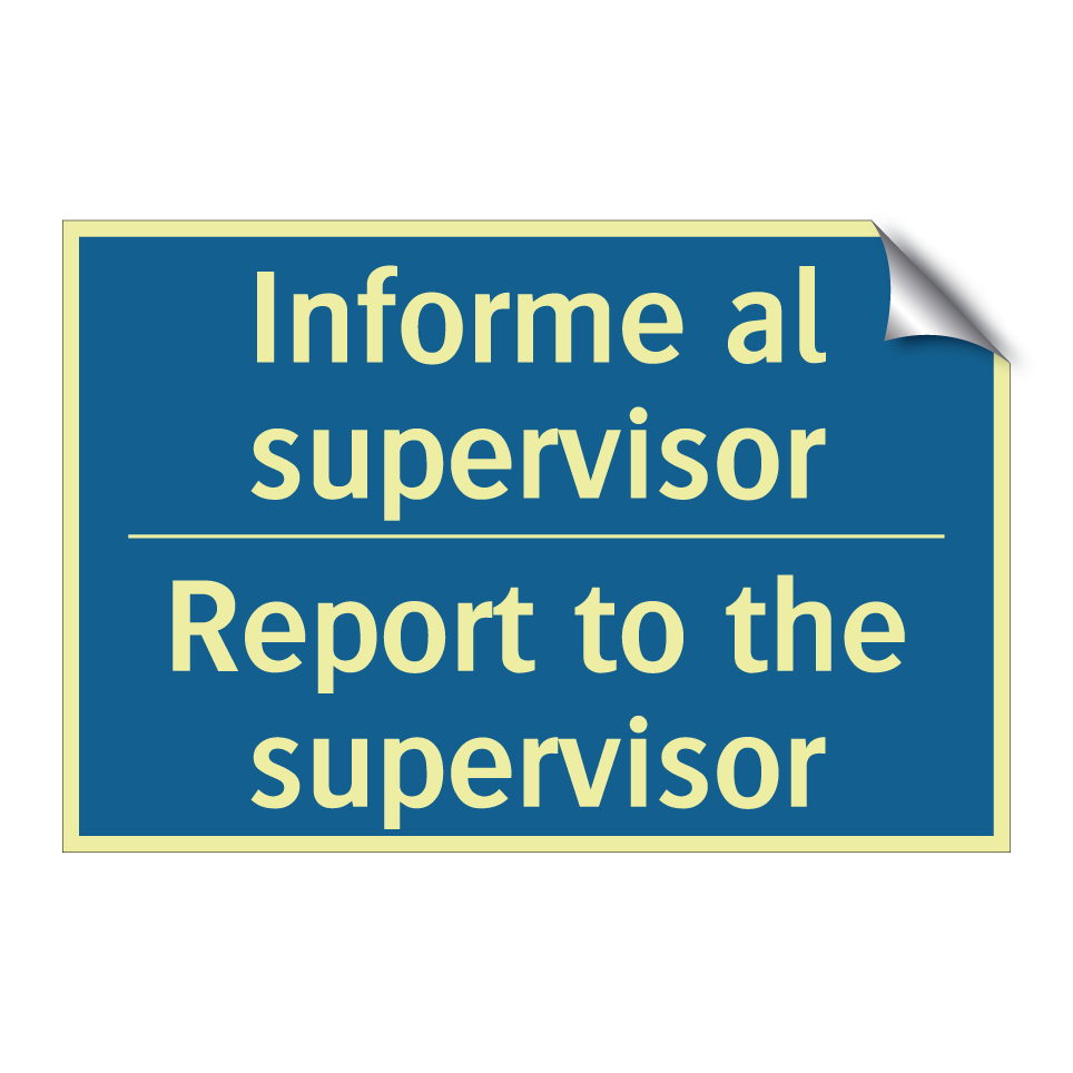 Informe al supervisor - Report to the supervisor