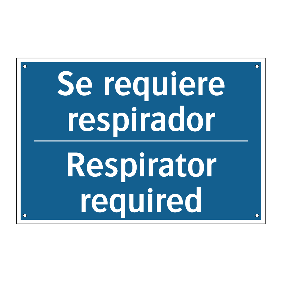 Se requiere respirador - Respirator required