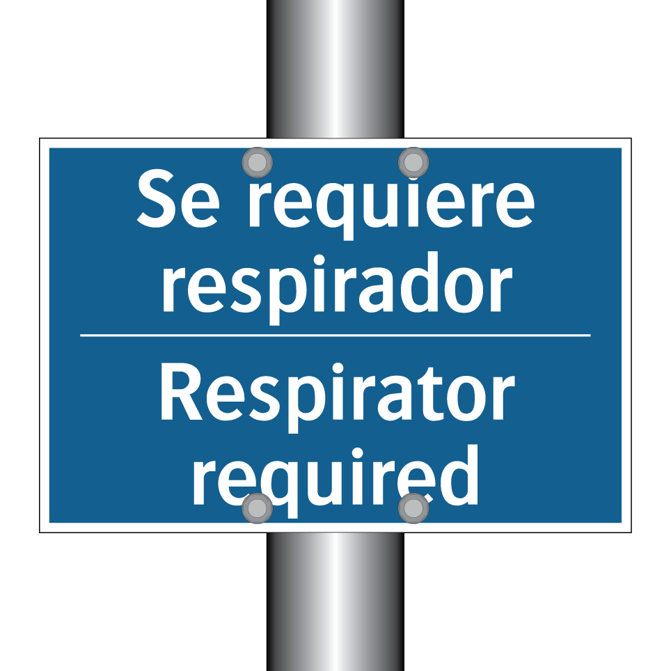 Se requiere respirador - Respirator required