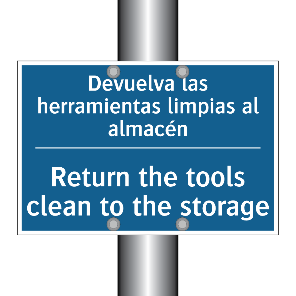 Devuelva las herramientas limpias  /.../ - Return the tools clean to the  /.../