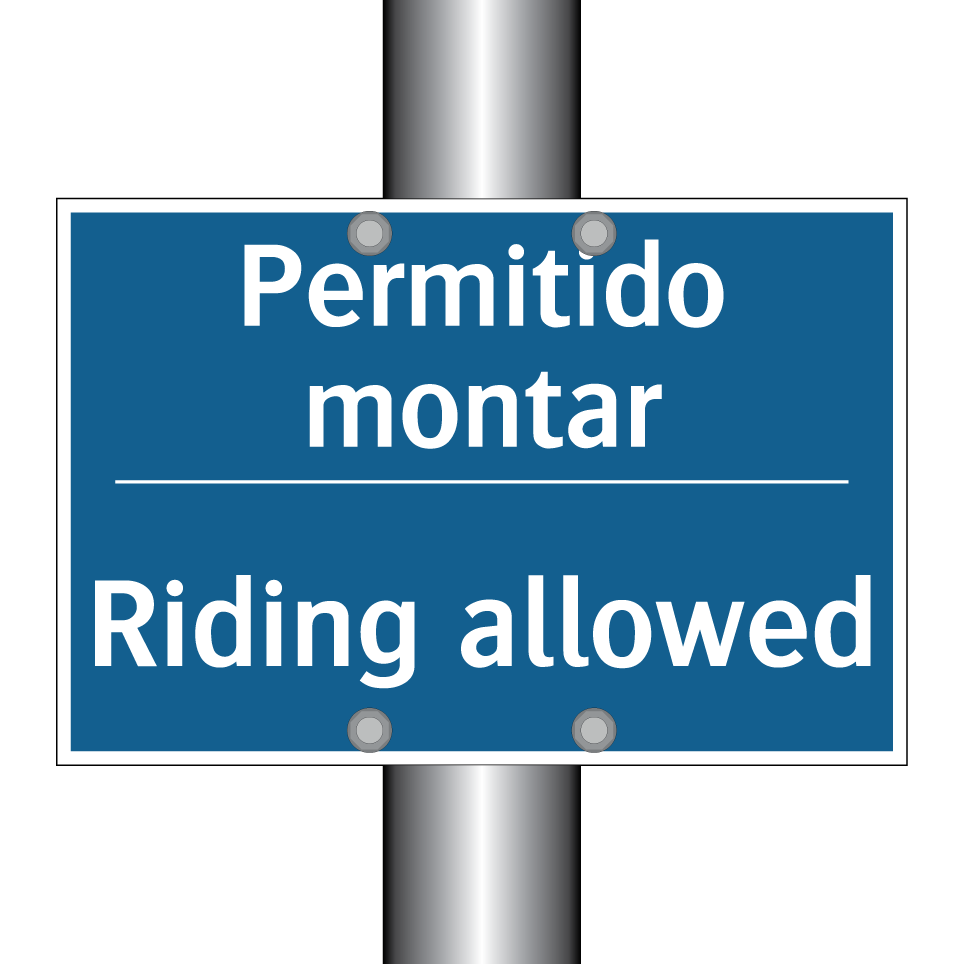 Permitido montar - Riding allowed
