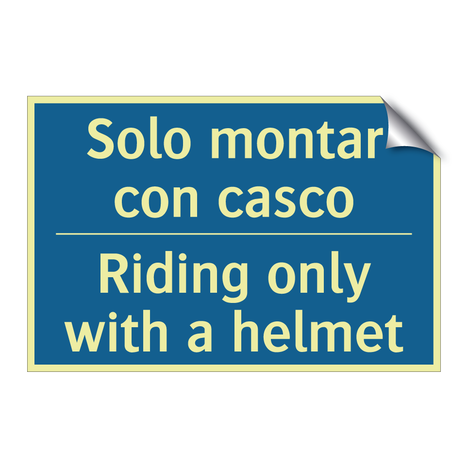 Solo montar con casco - Riding only with a helmet