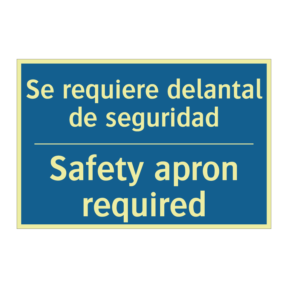Se requiere delantal de seguridad /.../ - Safety apron required