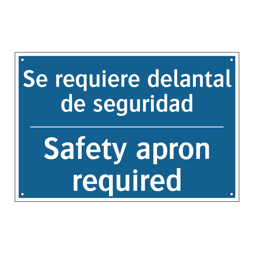 Se requiere delantal de seguridad /.../ - Safety apron required