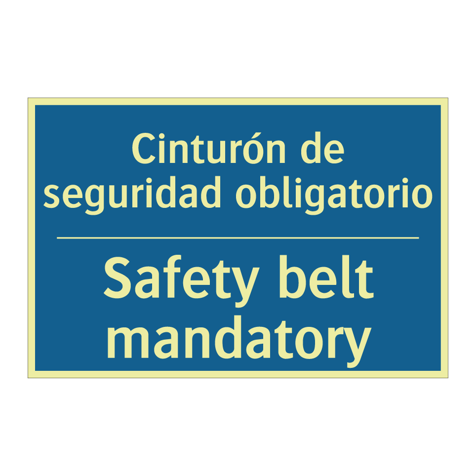 Cinturón de seguridad obligatorio /.../ - Safety belt mandatory
