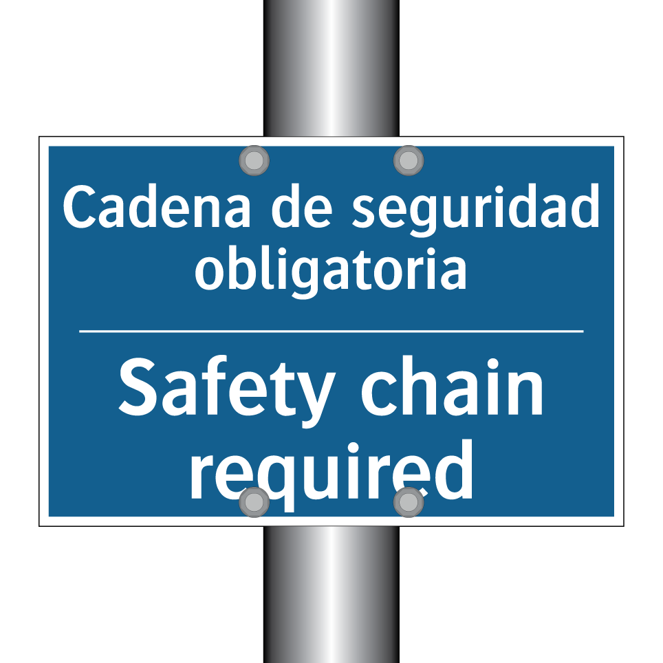 Cadena de seguridad obligatoria /.../ - Safety chain required