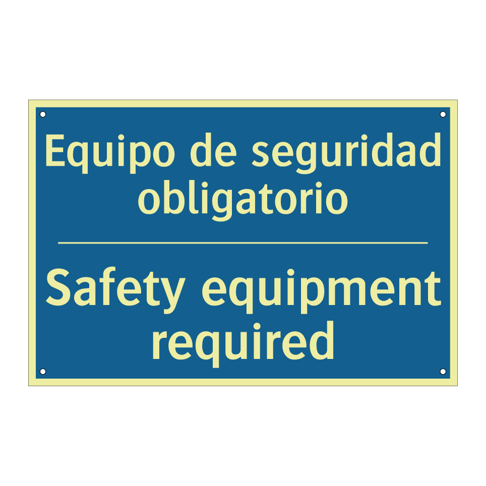 Equipo de seguridad obligatorio /.../ - Safety equipment required
