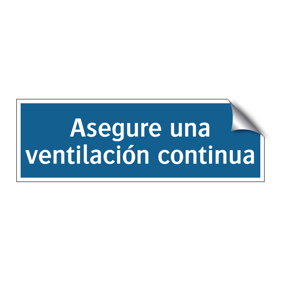 Asegure una ventilación continua