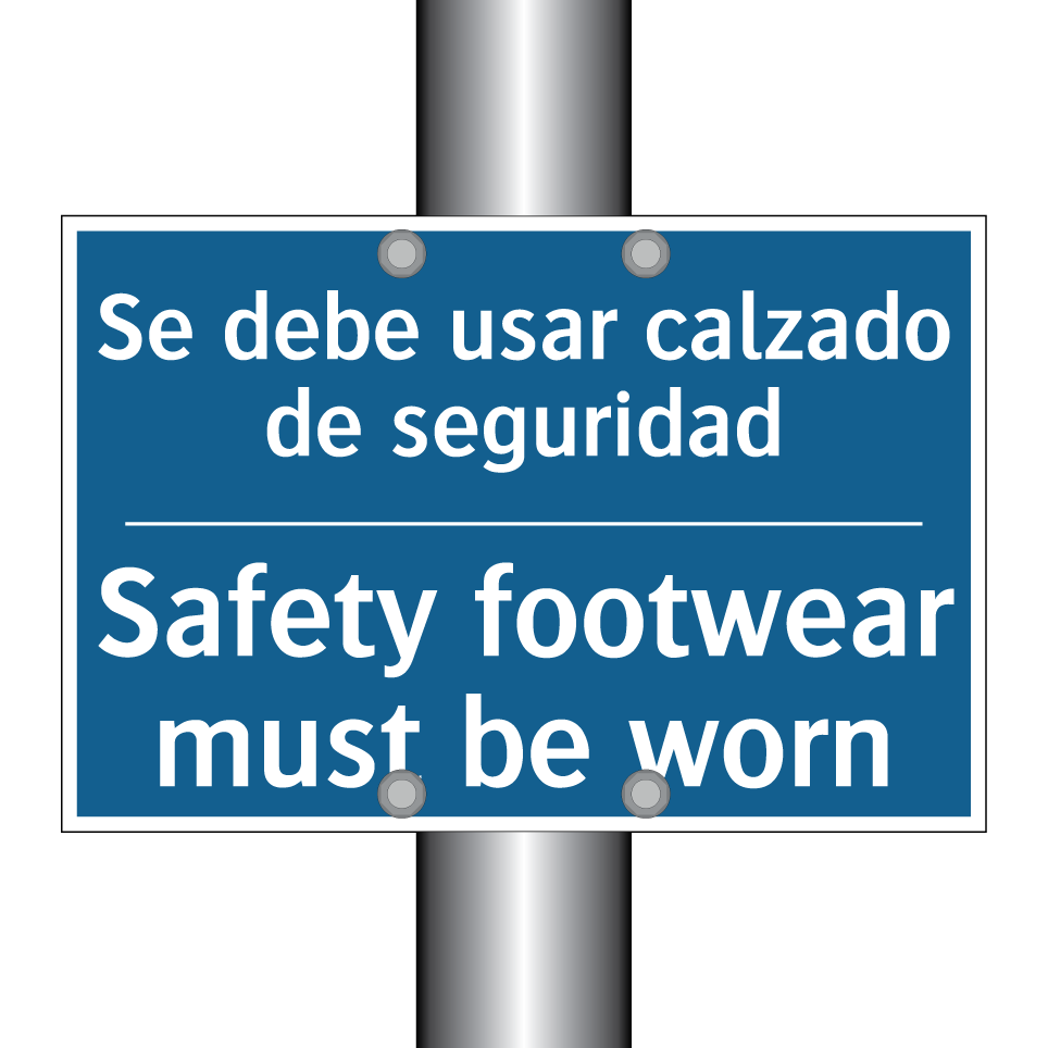Se debe usar calzado de seguridad /.../ - Safety footwear must be worn