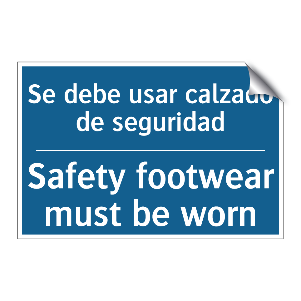 Se debe usar calzado de seguridad /.../ - Safety footwear must be worn