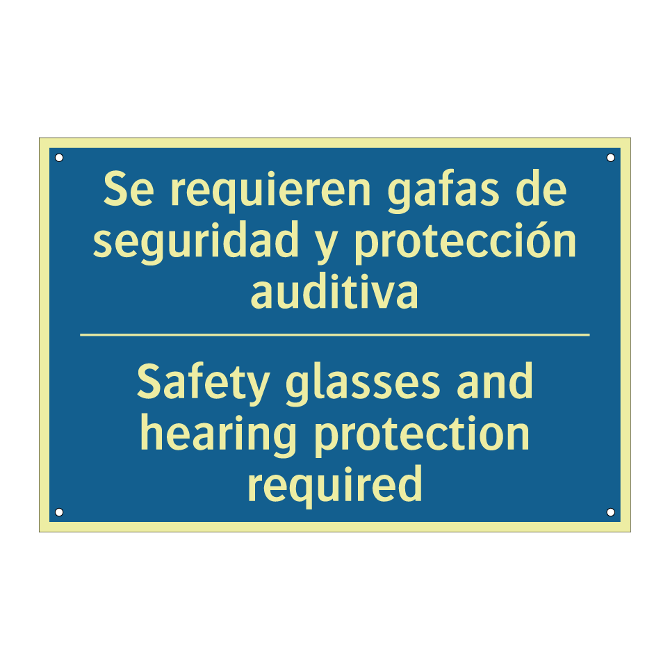 Se requieren gafas de seguridad  /.../ - Safety glasses and hearing protection  /.../