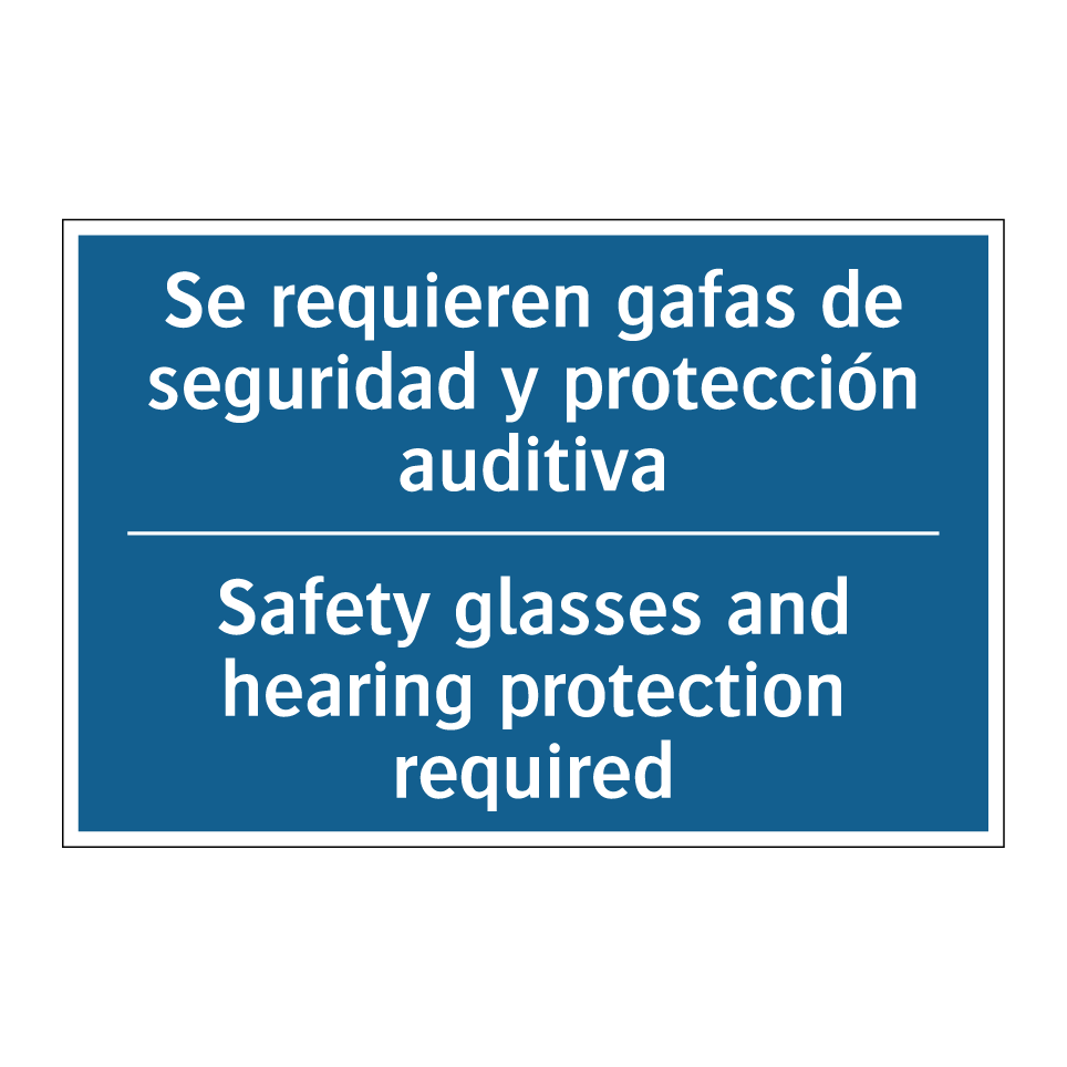 Se requieren gafas de seguridad  /.../ - Safety glasses and hearing protection  /.../