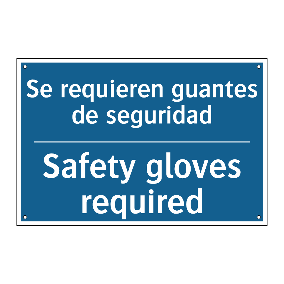 Se requieren guantes de seguridad /.../ - Safety gloves required