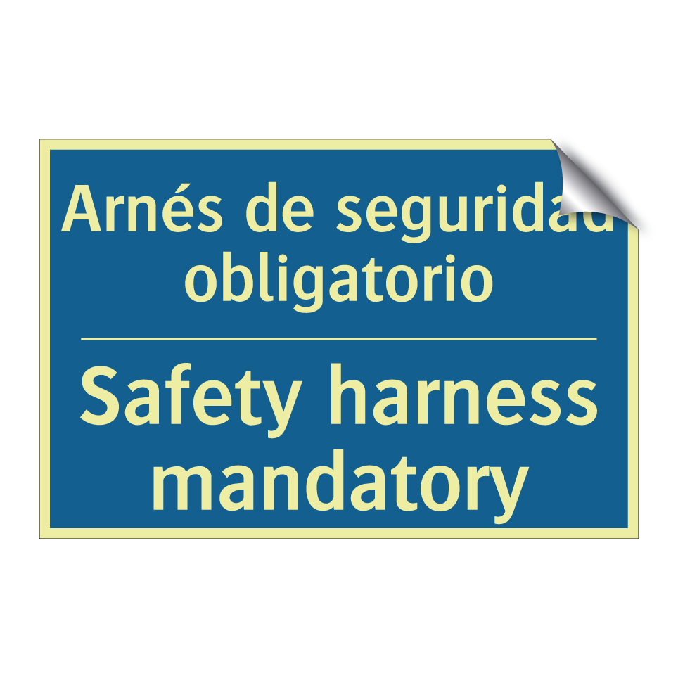 Arnés de seguridad obligatorio - Safety harness mandatory