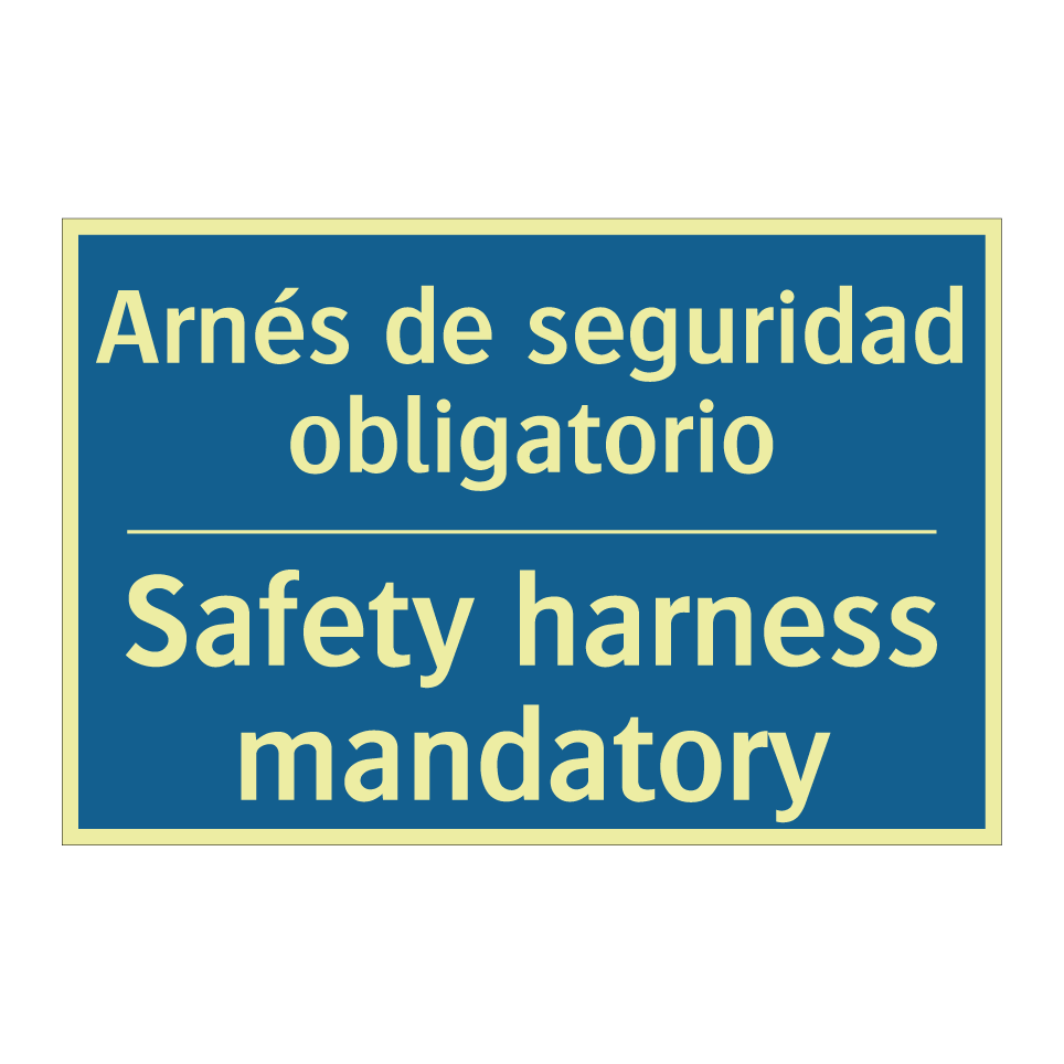 Arnés de seguridad obligatorio - Safety harness mandatory
