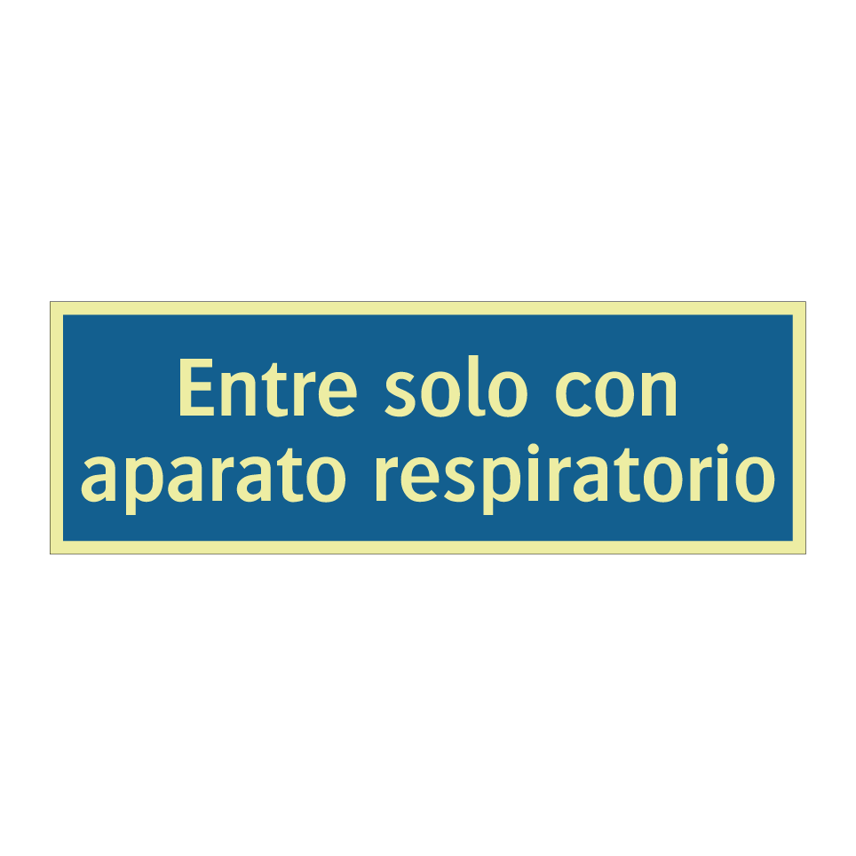 Entre solo con aparato respiratorio