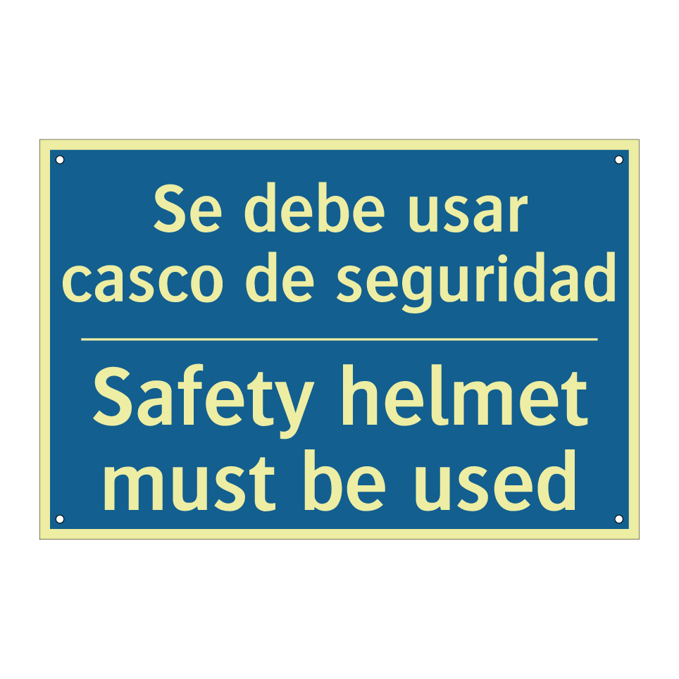 Se debe usar casco de seguridad /.../ - Safety helmet must be used