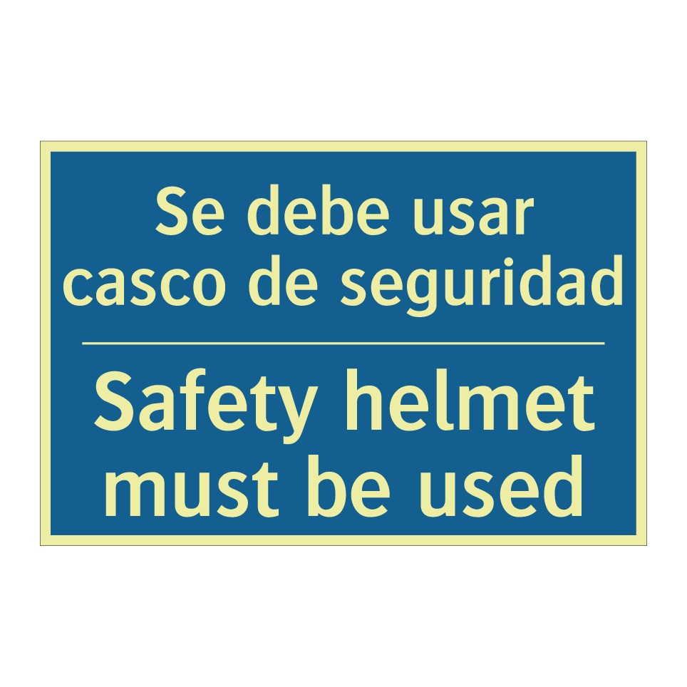 Se debe usar casco de seguridad /.../ - Safety helmet must be used