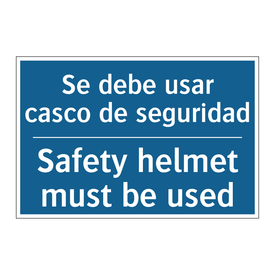 Se debe usar casco de seguridad /.../ - Safety helmet must be used