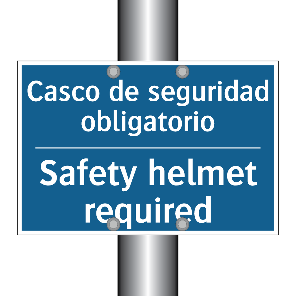 Casco de seguridad obligatorio - Safety helmet required