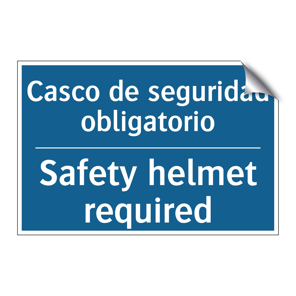Casco de seguridad obligatorio - Safety helmet required