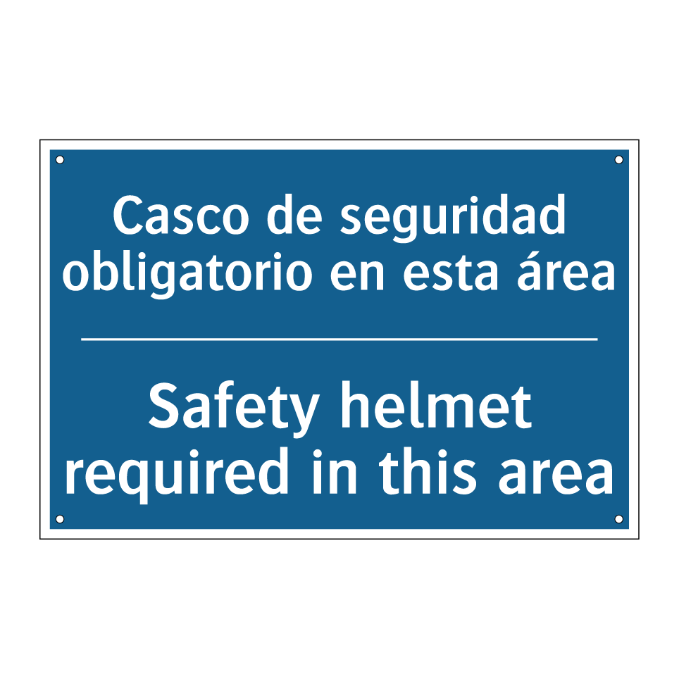 Casco de seguridad obligatorio  /.../ - Safety helmet required in this  /.../