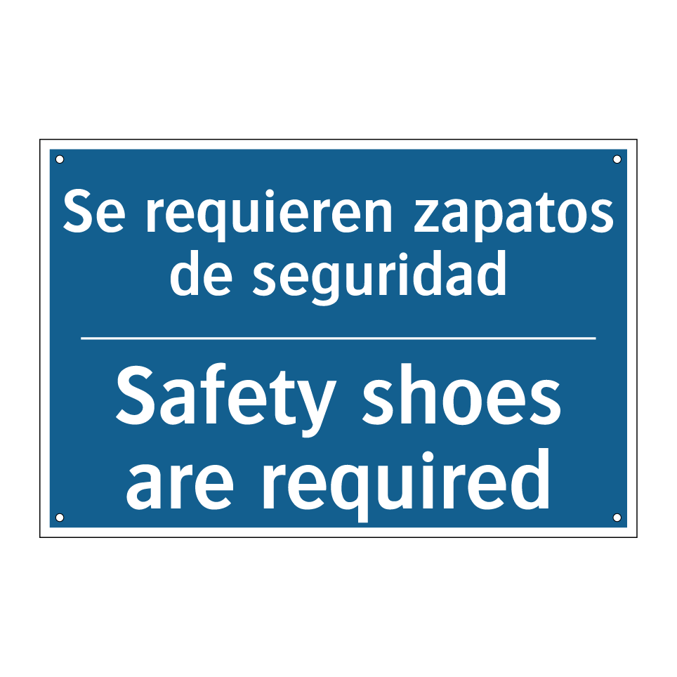 Se requieren zapatos de seguridad /.../ - Safety shoes are required