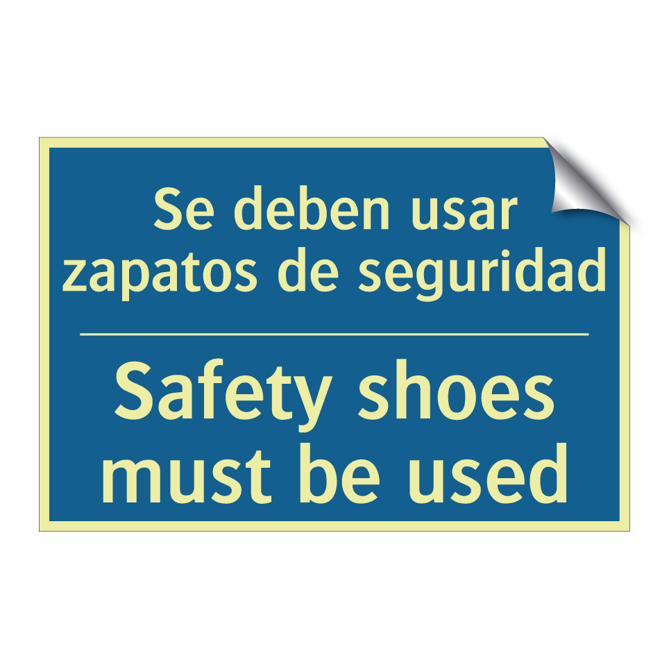 Se deben usar zapatos de seguridad /.../ - Safety shoes must be used