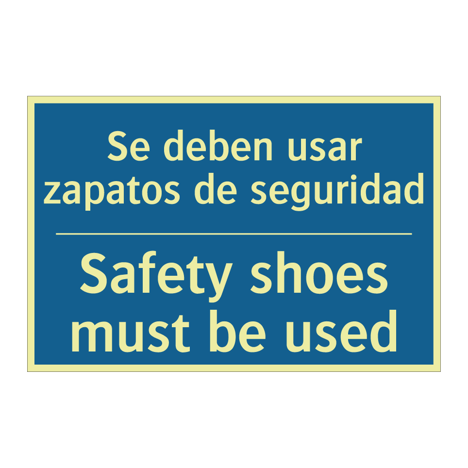 Se deben usar zapatos de seguridad /.../ - Safety shoes must be used