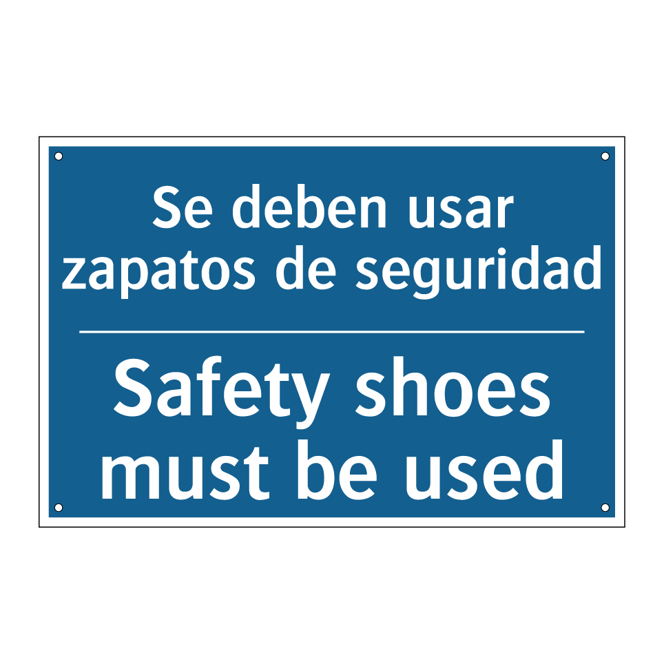Se deben usar zapatos de seguridad /.../ - Safety shoes must be used