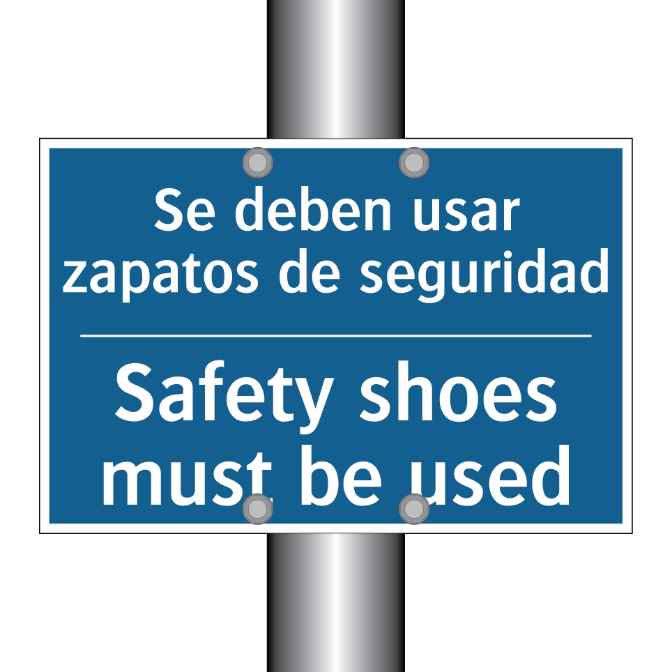 Se deben usar zapatos de seguridad /.../ - Safety shoes must be used